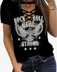 screenshot 2026 02 27 at 12 48 53 rock roll criss cross hollow out t shirt women vintage concert rock band shirt retro country music short sleeve tops(black m) at amazon women’s clothing store